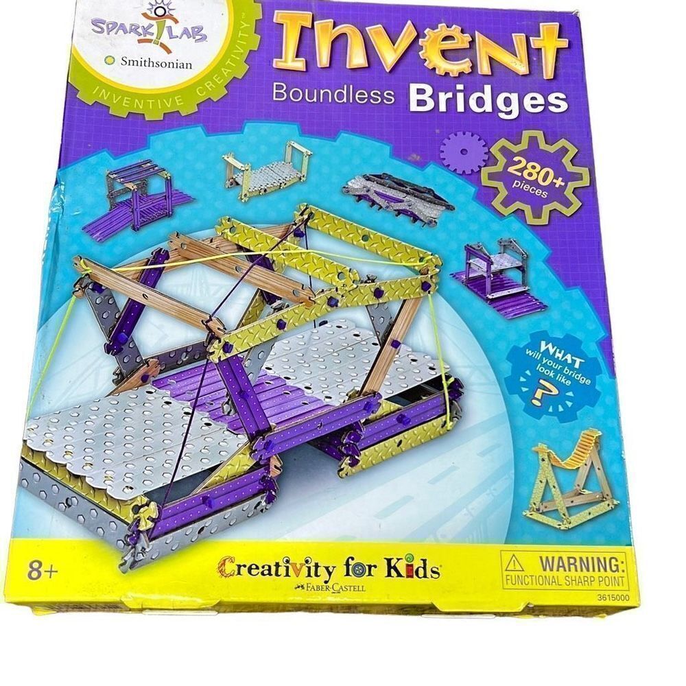 Creativity for Kids SparkLab Multicolor 280+Pieces Invent Boundless Bridges Toy